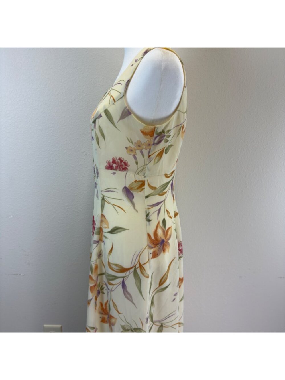 Vtg T R Bentley Floral Maxi Sundress Size 6 Sleeveless Cottage Core Fairycore - Picture 6 of 15